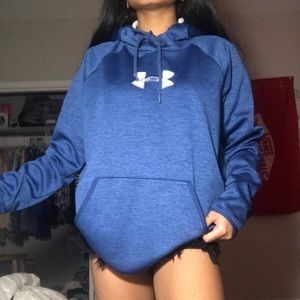 oversized blue under armor hoodie
